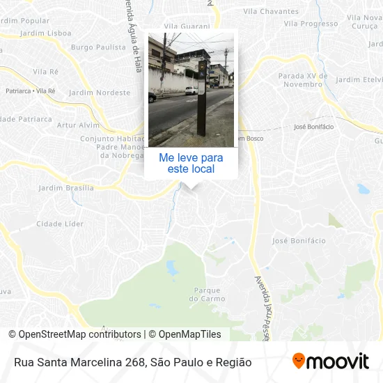Rua Santa Marcelina 268 mapa