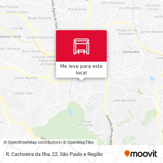 R. Cachoeira da Ilha, 22 mapa