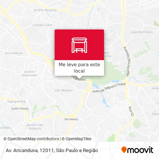 Av. Aricanduva, 12011 mapa