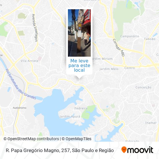 R. Papa Gregório Magno, 257 mapa