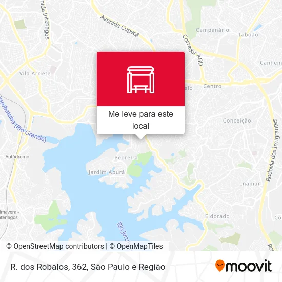R. dos Robalos, 362 mapa