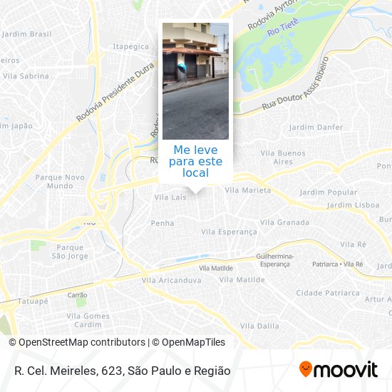 R. Cel. Meireles, 623 mapa