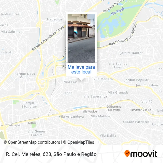 R. Cel. Meireles, 623 mapa