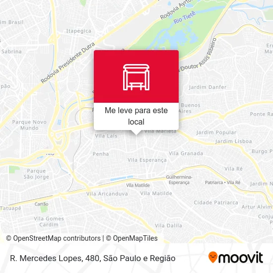 R. Mercedes Lopes, 480 mapa