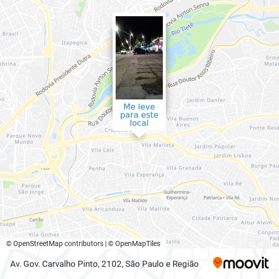 Av. Gov. Carvalho Pinto, 2102 mapa