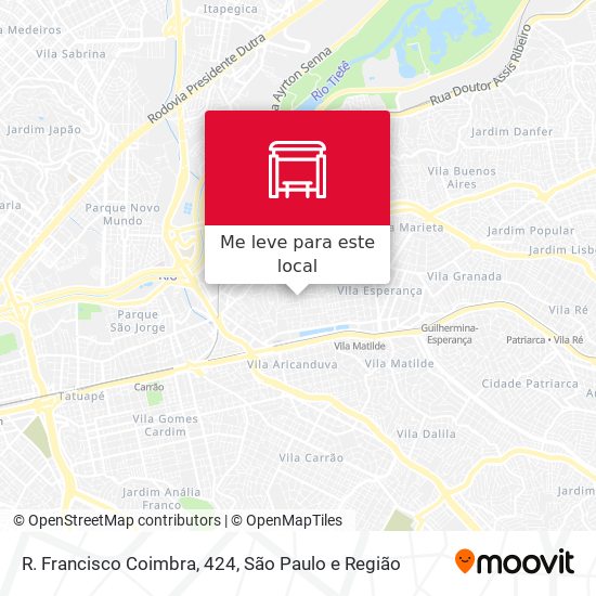 R. Francisco Coimbra, 424 mapa