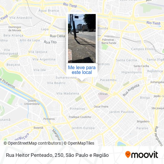 Rua Heitor Penteado, 250 mapa