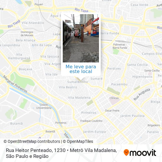 Rua Heitor Penteado, 1230 • Metrô Vila Madalena mapa