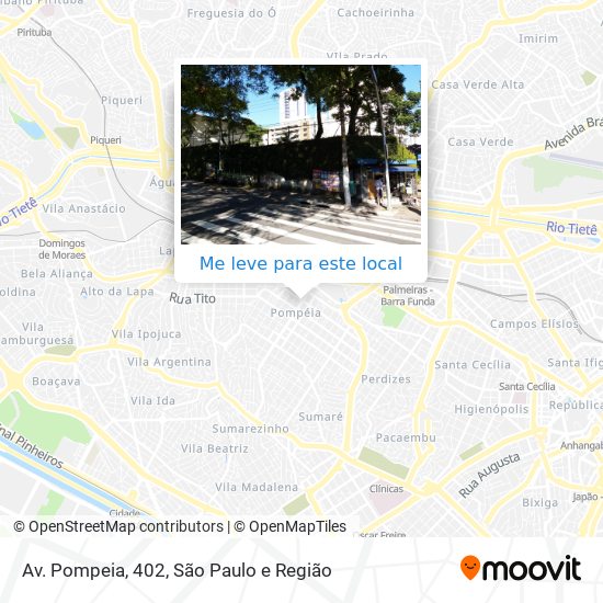 Av. Pompeia, 402 mapa