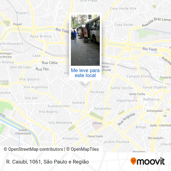 R. Caiubi, 1061 mapa