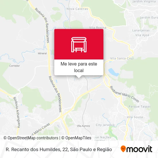 R. Recanto dos Humildes, 22 mapa