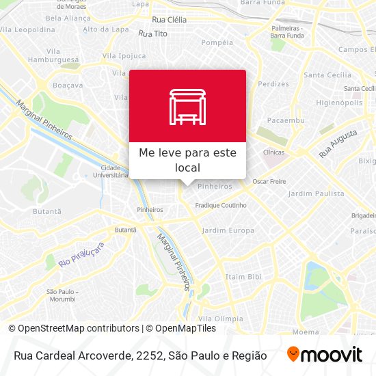 Rua Cardeal Arcoverde, 2252 mapa