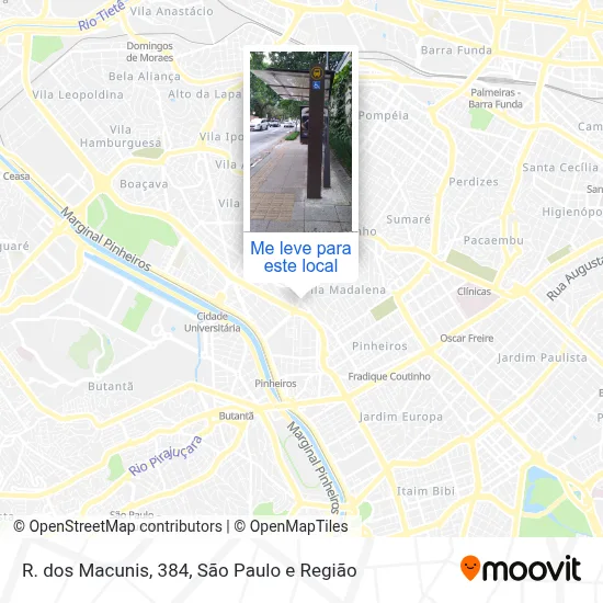 R. dos Macunis, 384 mapa