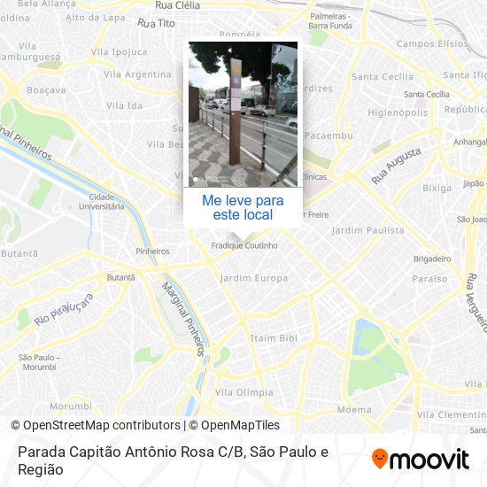 Parada Capitão Antônio Rosa C / B mapa