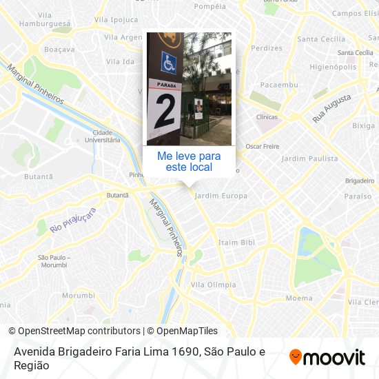 Avenida Brigadeiro Faria Lima 1690 mapa