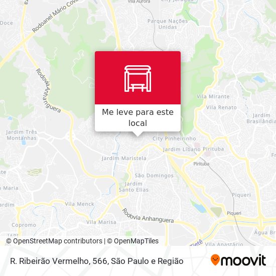 R. Ribeirão Vermelho, 566 mapa