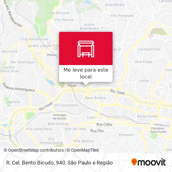R. Cel. Bento Bicudo, 940 mapa