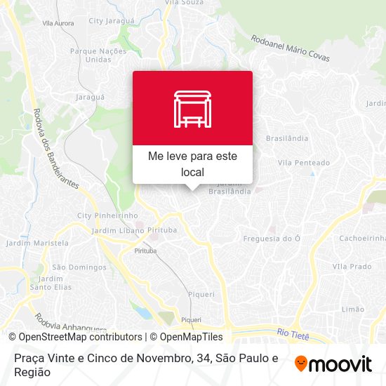 Praça Vinte e Cinco de Novembro, 34 mapa