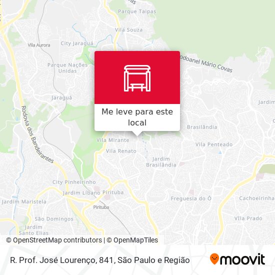 R. Prof. José Lourenço, 841 mapa
