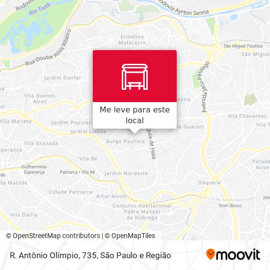 R. Antônio Olímpio, 735 mapa