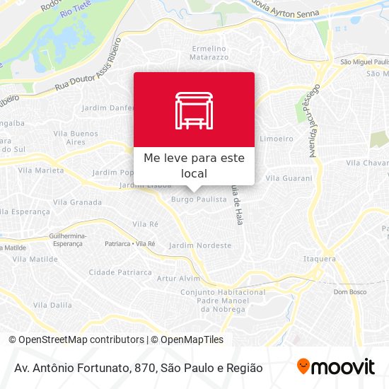 Av. Antônio Fortunato, 870 mapa