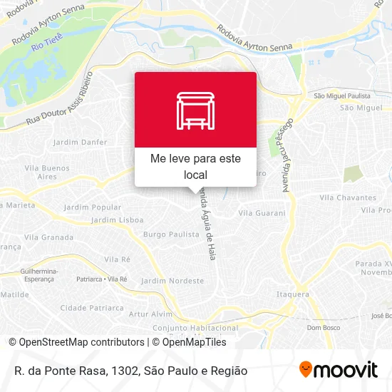 R. da Ponte Rasa, 1302 mapa