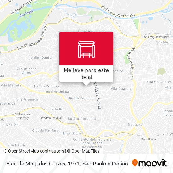 Estr. de Mogi das Cruzes, 1971 mapa