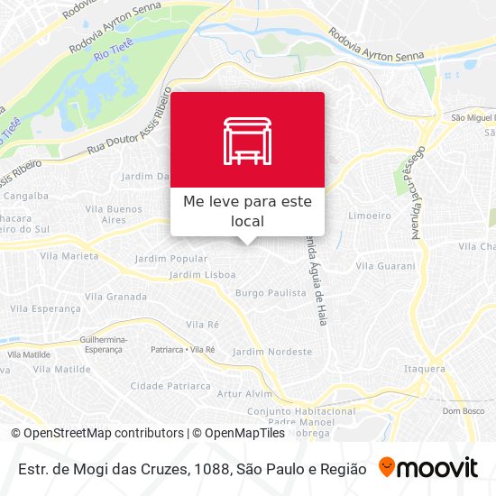 Estr. de Mogi das Cruzes, 1088 mapa