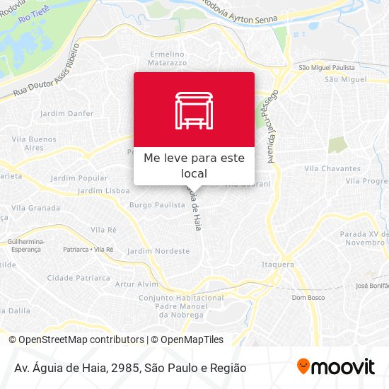 Av. Águia de Haia, 2985 mapa
