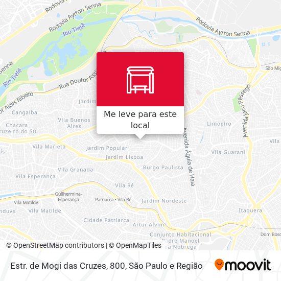Estr. de Mogi das Cruzes, 800 mapa