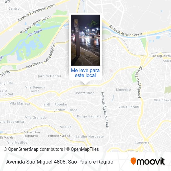 Avenida São Miguel 4808 mapa