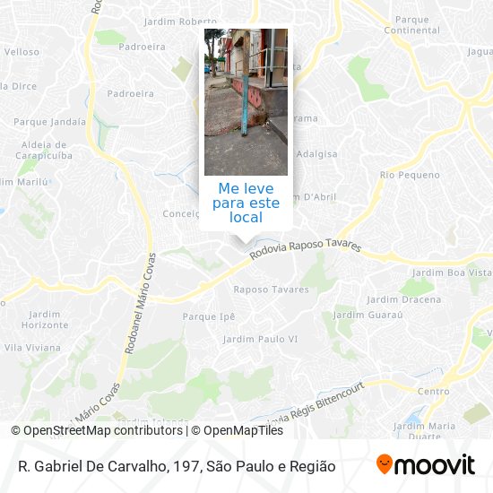 R. Gabriel De Carvalho, 197 mapa