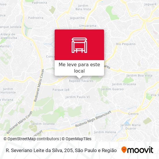 R. Severiano Leite da Silva, 205 mapa