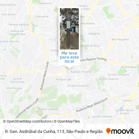 R. Gen. Asdrúbal da Cunha, 113 mapa