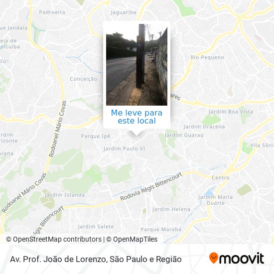 Av. Prof. João de Lorenzo mapa