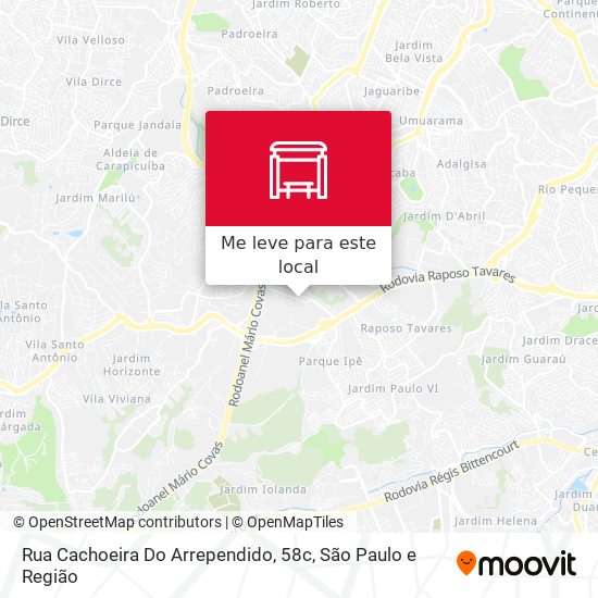 Rua Cachoeira Do Arrependido, 58c mapa