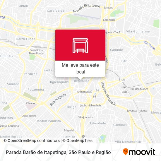 Parada Barão de Itapetinga mapa