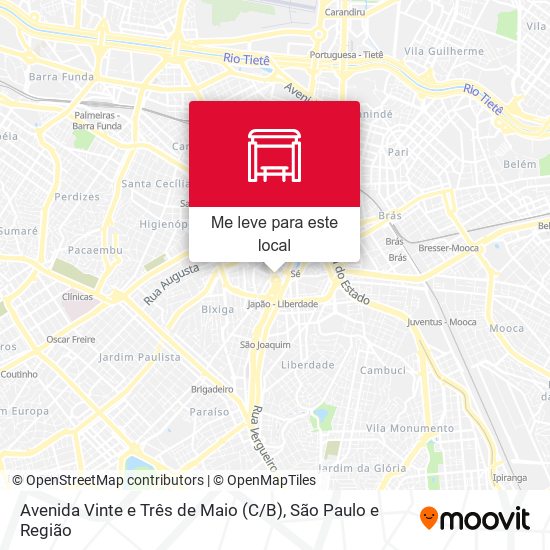 Avenida Vinte e Três de Maio (C / B) mapa