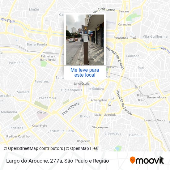 Largo do Arouche, 277a mapa