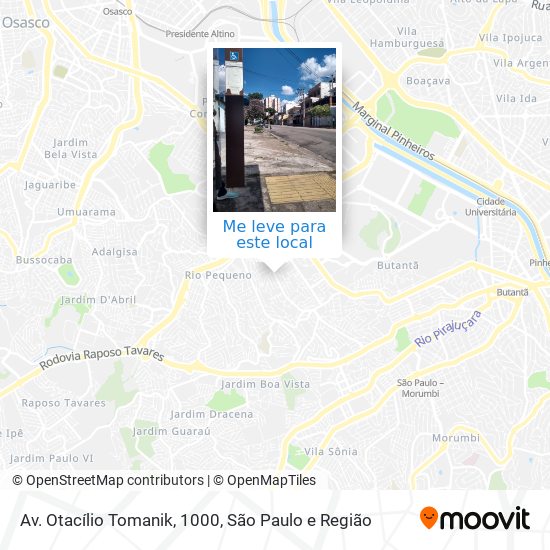 Av. Otacílio Tomanik, 1000 mapa