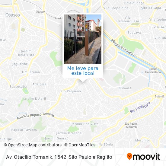 Av. Otacílio Tomanik, 1542 mapa