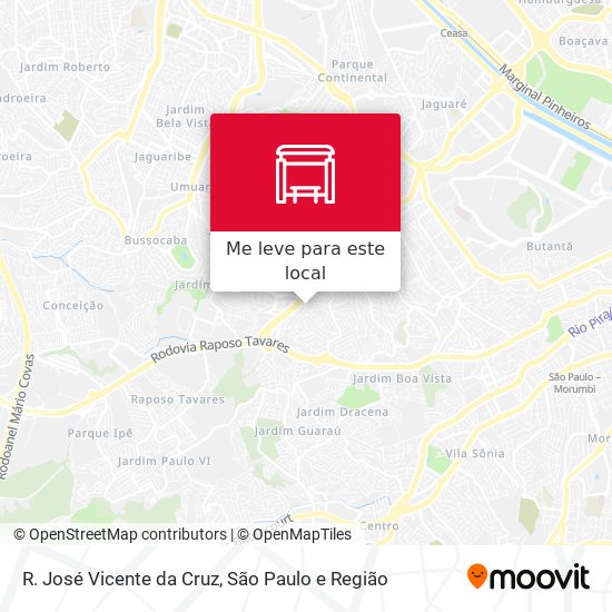 R. José Vicente da Cruz mapa