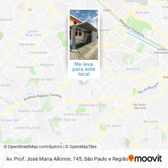 Av. Prof. José Maria Alkimin, 745 mapa