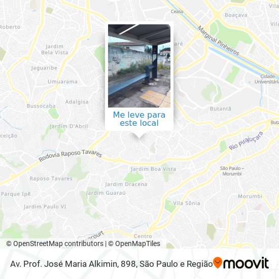 Av. Prof. José Maria Alkimin, 898 mapa