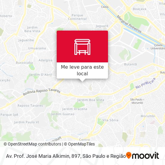 Av. Prof. José Maria Alkimin, 897 mapa