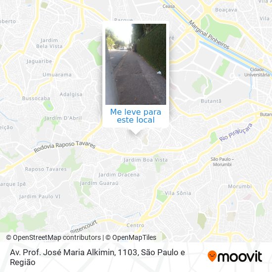 Av. Prof. José Maria Alkimin, 1103 mapa
