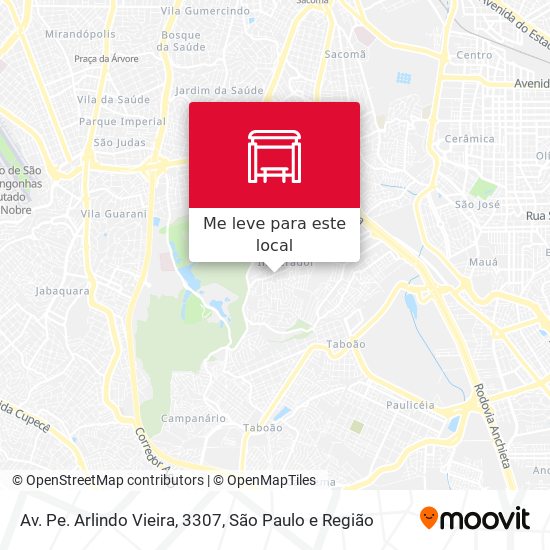 Av. Pe. Arlindo Vieira, 3307 mapa