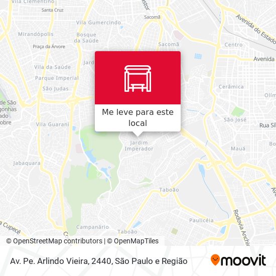 Av. Pe. Arlindo Vieira, 2440 mapa
