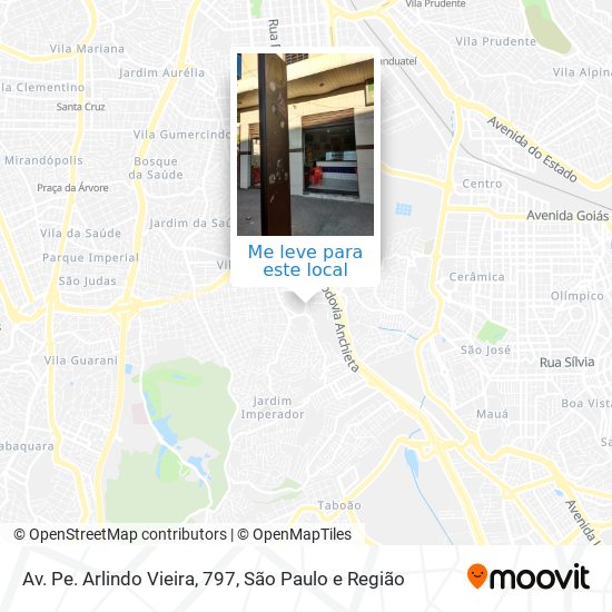 Av. Pe. Arlindo Vieira, 797 mapa