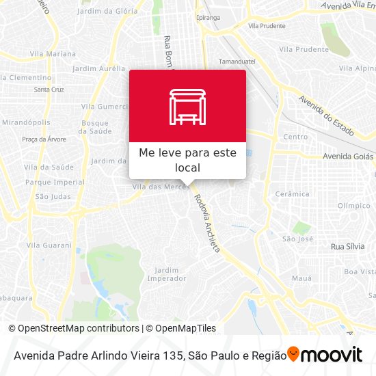 Avenida Padre Arlindo Vieira 135 mapa